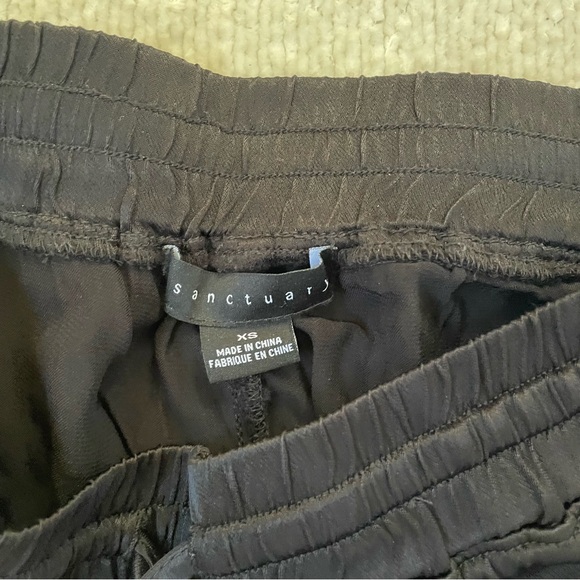 Black Silk Jogger Pants - Picture 2 of 4